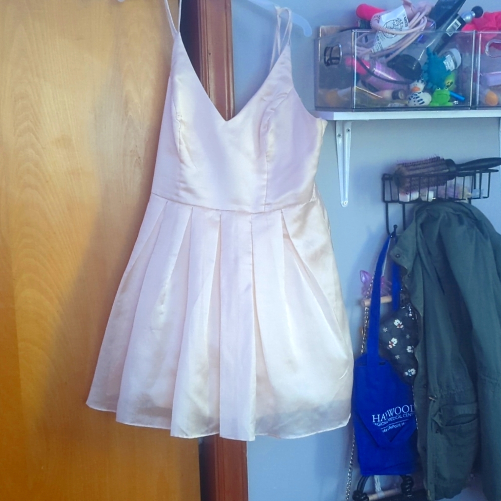 Mini layered light peach dress